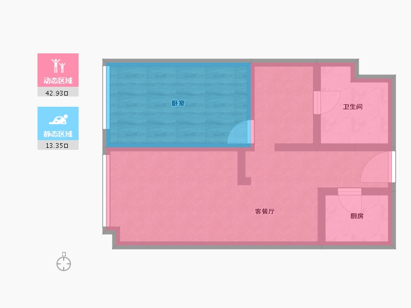 四川省-成都市-阿玛尼艺术公寓-48.95-户型库-动静分区