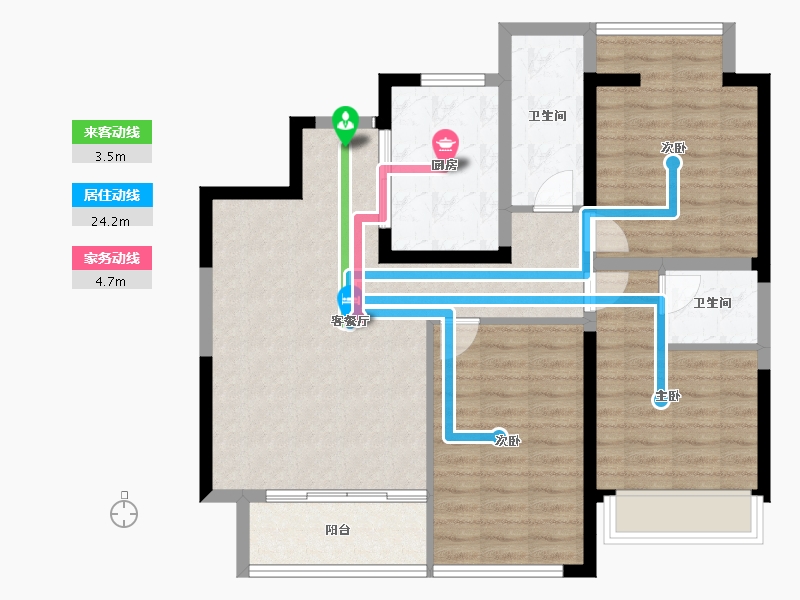 宁夏回族自治区-银川市-民生城·玖峯-92.29-户型库-动静线