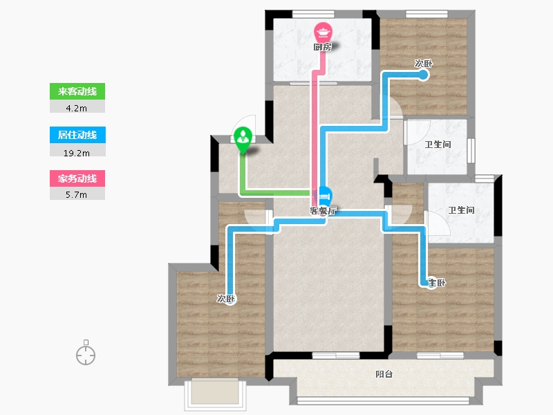 安徽省-蚌埠市-融创山水宸院-94.40-户型库-动静线