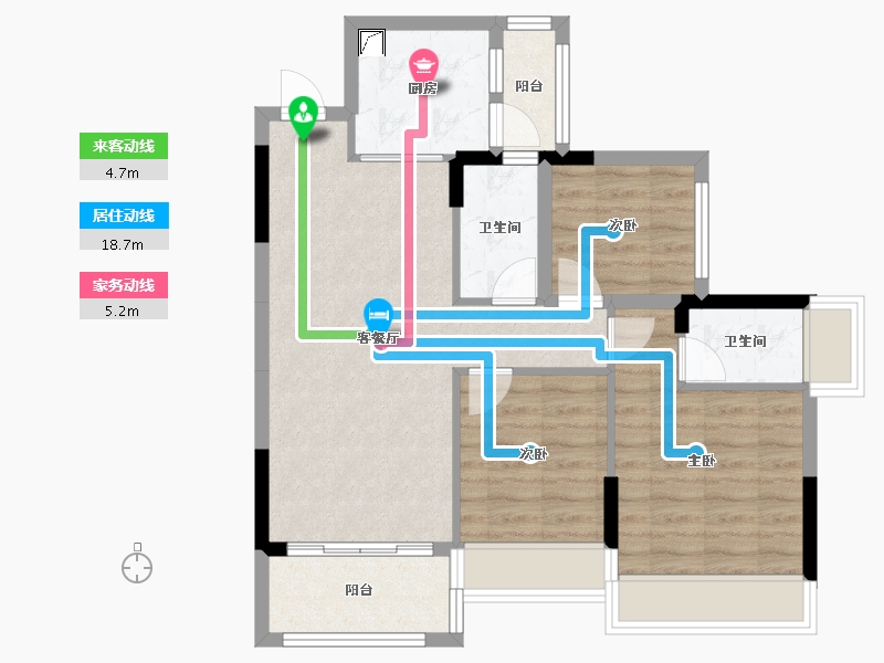 广东省-清远市-锦泰·城际壹号-73.69-户型库-动静线