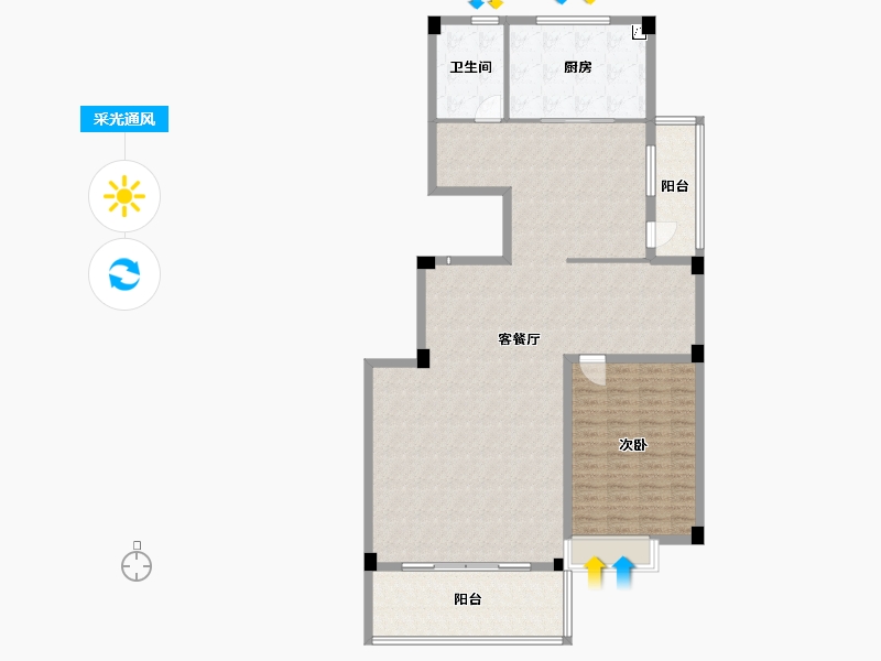 重庆-重庆市-伴山华府-130.00-户型库-采光通风