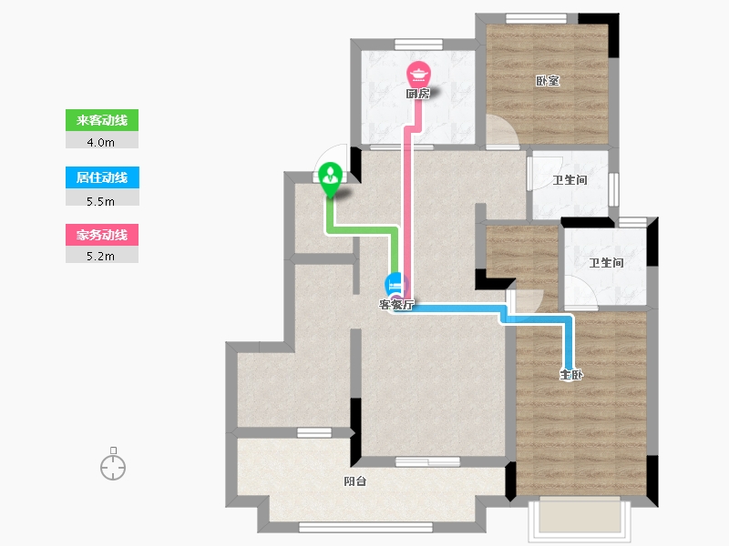 安徽省-蚌埠市-融创山水宸院-80.40-户型库-动静线