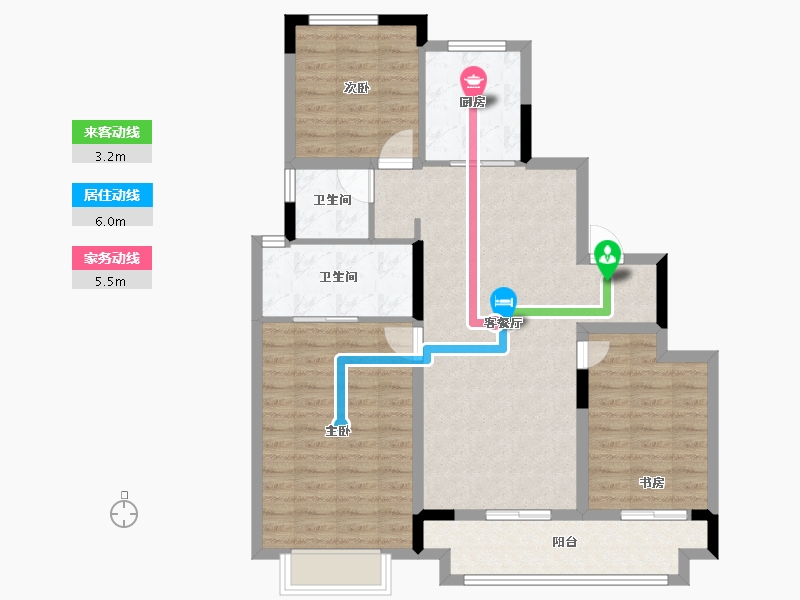 安徽省-蚌埠市-融创山水宸院-93.16-户型库-动静线