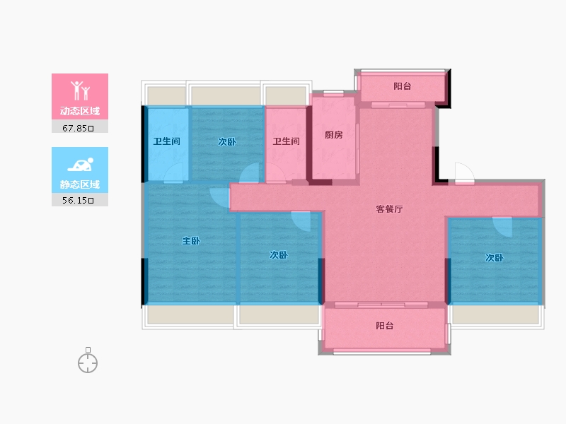 广东省-清远市-连山碧桂园凤凰印-112.01-户型库-动静分区