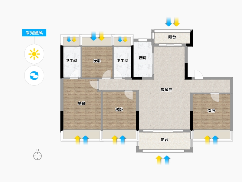 广东省-清远市-连山碧桂园凤凰印-112.01-户型库-采光通风