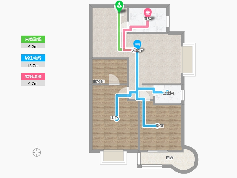 福建省-厦门市-自然家园-二期-71.00-户型库-动静线