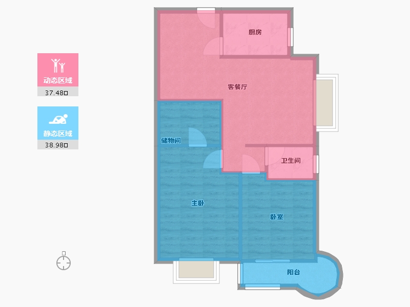 福建省-厦门市-自然家园-二期-71.00-户型库-动静分区