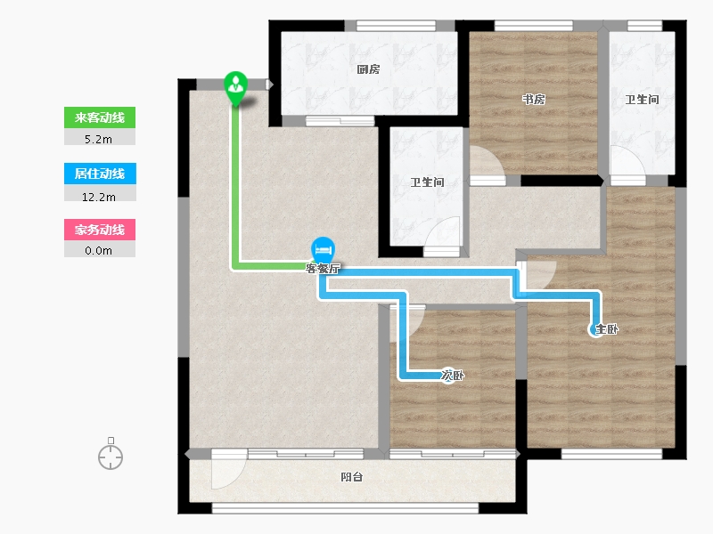 宁夏回族自治区-银川市-龙辰九悦湾三期-97.55-户型库-动静线