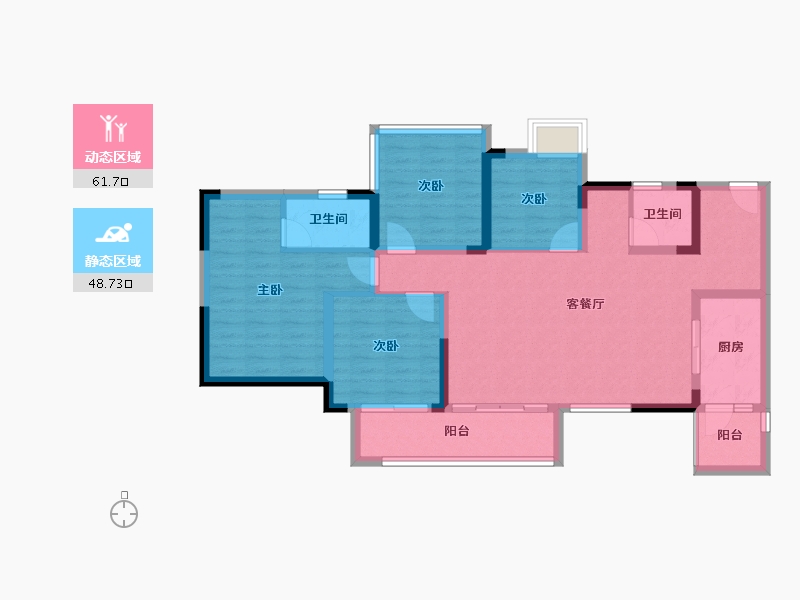 四川省-眉山市-彭山领地观江府-98.20-户型库-动静分区