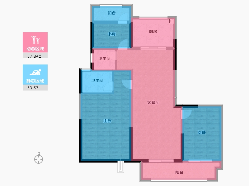 安徽省-滁州市-天长吾悦首府-100.00-户型库-动静分区