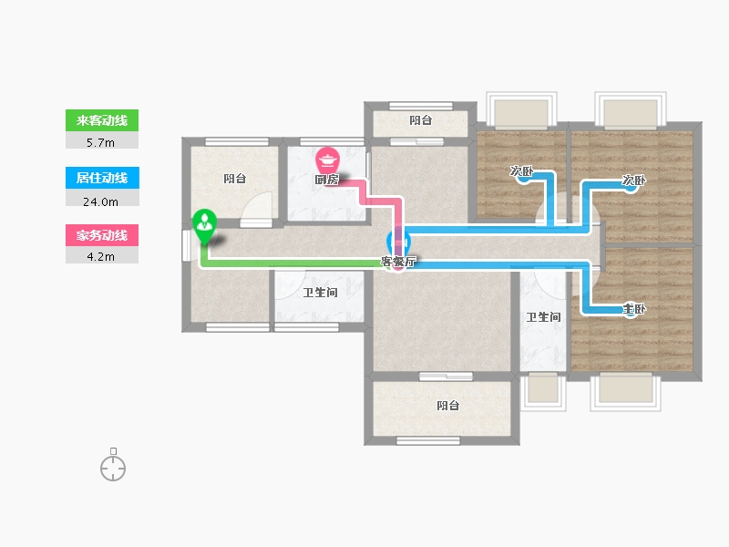 广东省-江门市-方圆鹤山云山诗意-88.64-户型库-动静线