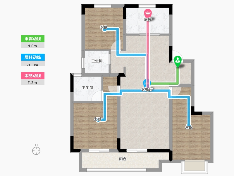 安徽省-蚌埠市-融创山水宸院-105.00-户型库-动静线