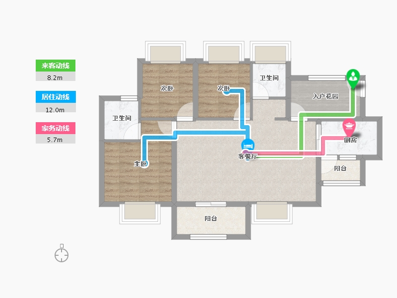 广东省-江门市-方圆鹤山云山诗意-76.65-户型库-动静线