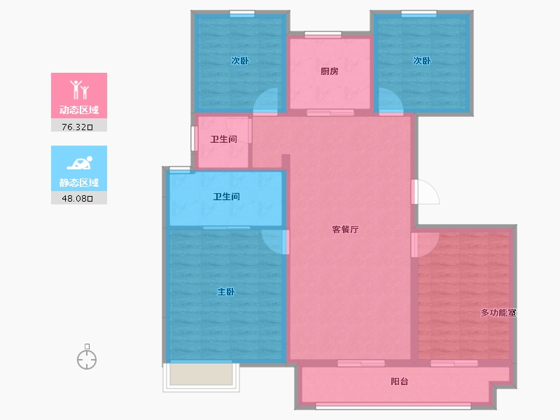 安徽省-蚌埠市-融创山水宸院-112.00-户型库-动静分区