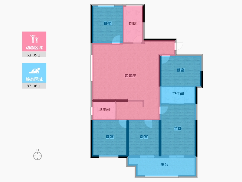 福建省-宁德市-中融·誉府-136.13-户型库-动静分区