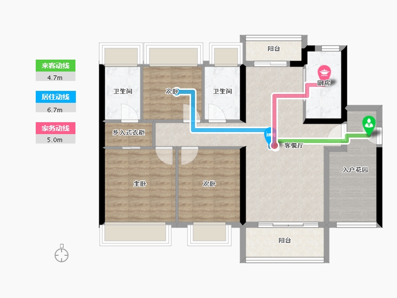 广东省-江门市-江门华发四季-88.44-户型库-动静线