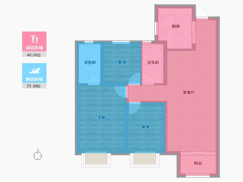 山西省-太原市-太原·龙湖天鉅-72.62-户型库-动静分区