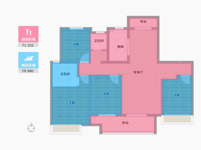 河南省-商丘市-睢县建业·学府上院-116.81-户型库-动静分区