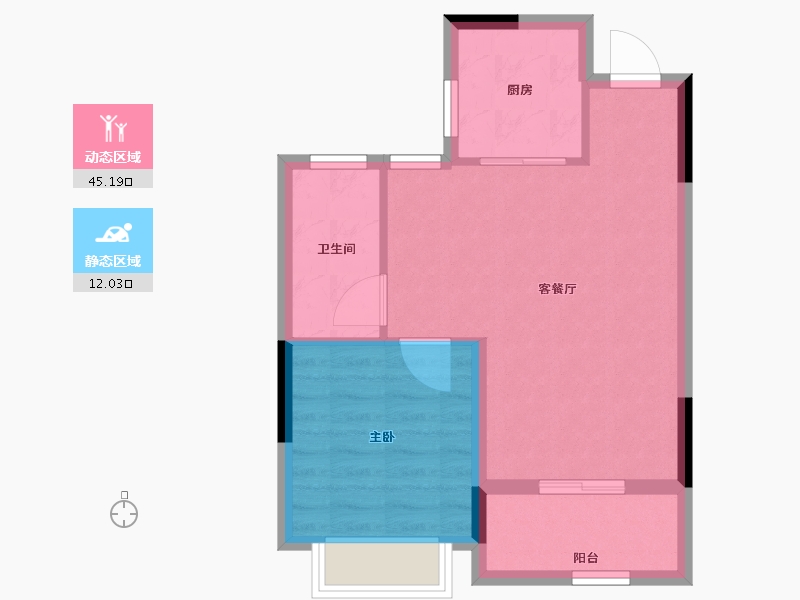 浙江省-湖州市-绿城安吉桃花源-51.46-户型库-动静分区