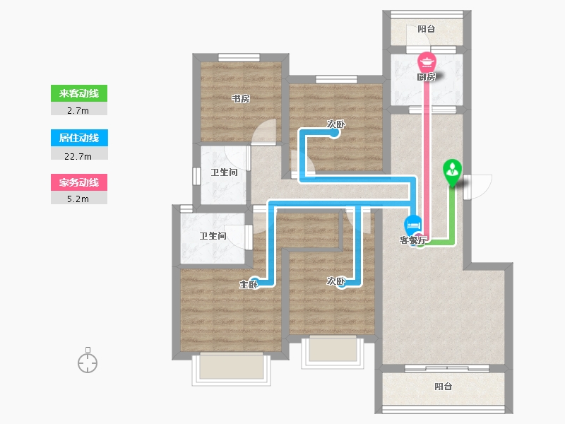 四川省-眉山市-复地天府湾-81.83-户型库-动静线