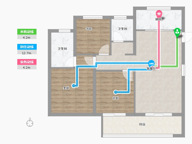 浙江省-宁波市-海湾新城-80.11-户型库-动静线