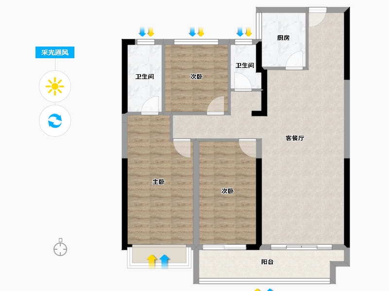 江西省-宜春市-汇金时代中心-99.99-户型库-采光通风