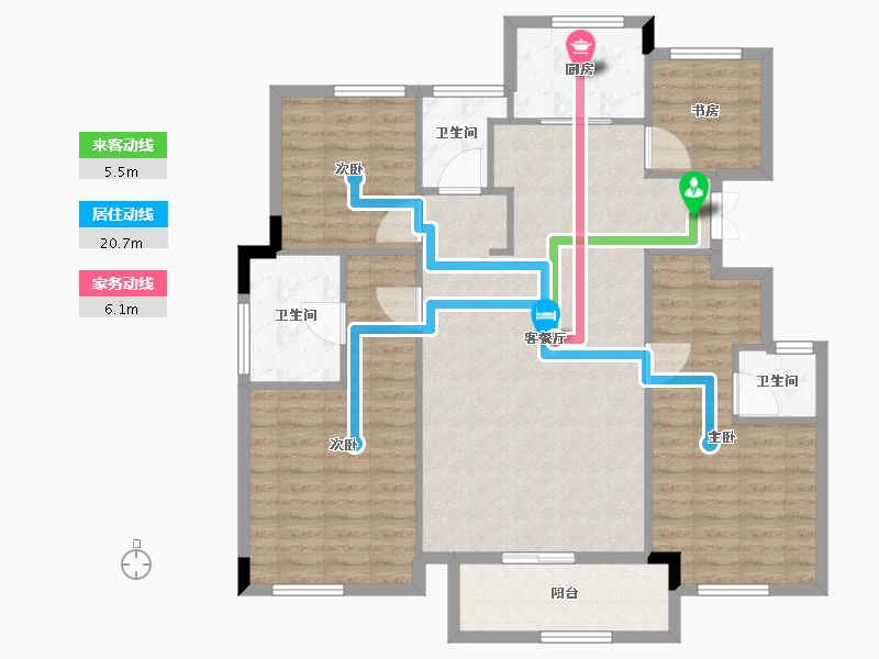 浙江省-湖州市-安吉新城凤凰里-115.56-户型库-动静线