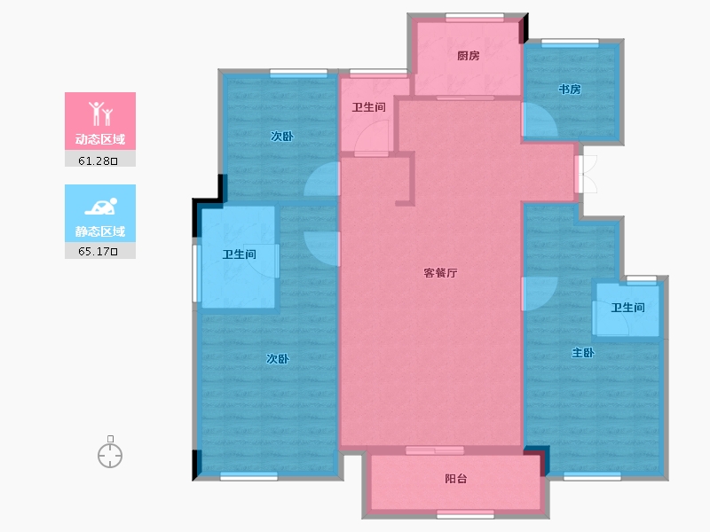 浙江省-湖州市-安吉新城凤凰里-115.56-户型库-动静分区