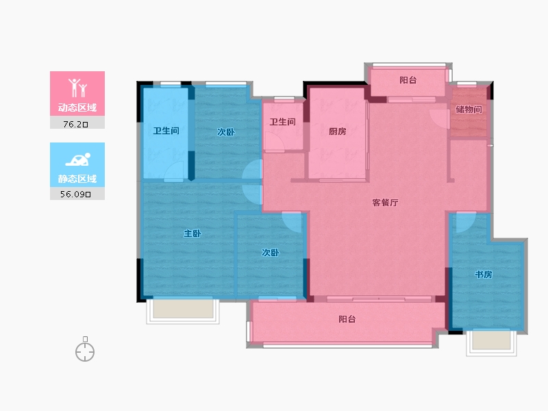 贵州省-贵阳市-万科理想城-120.00-户型库-动静分区