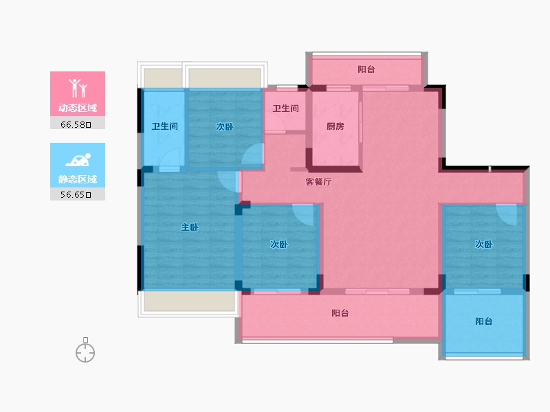 湖北省-十堰市-华西城-110.14-户型库-动静分区