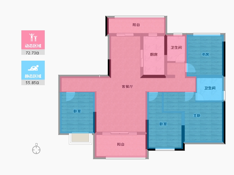 贵州省-黔南布依族苗族自治州-希望涧桥小镇-114.21-户型库-动静分区