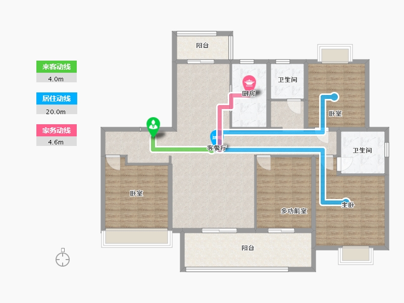 河南省-信阳市-光州壹号院-144.32-户型库-动静线