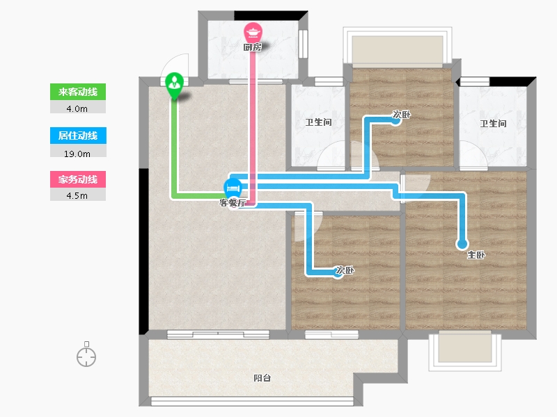 福建省-三明市-瑞玺庄園-76.00-户型库-动静线