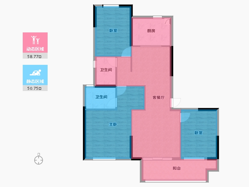 湖北省-襄阳市-国投襄阳府-98.70-户型库-动静分区