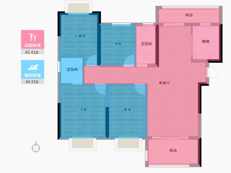 福建省-三明市-福建一建锦绣世家-100.19-户型库-动静分区