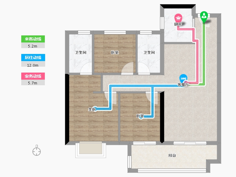 福建省-三明市-福建一建锦绣世家-77.79-户型库-动静线