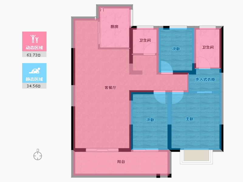 河南省-商丘市-康桥·知园-87.18-户型库-动静分区