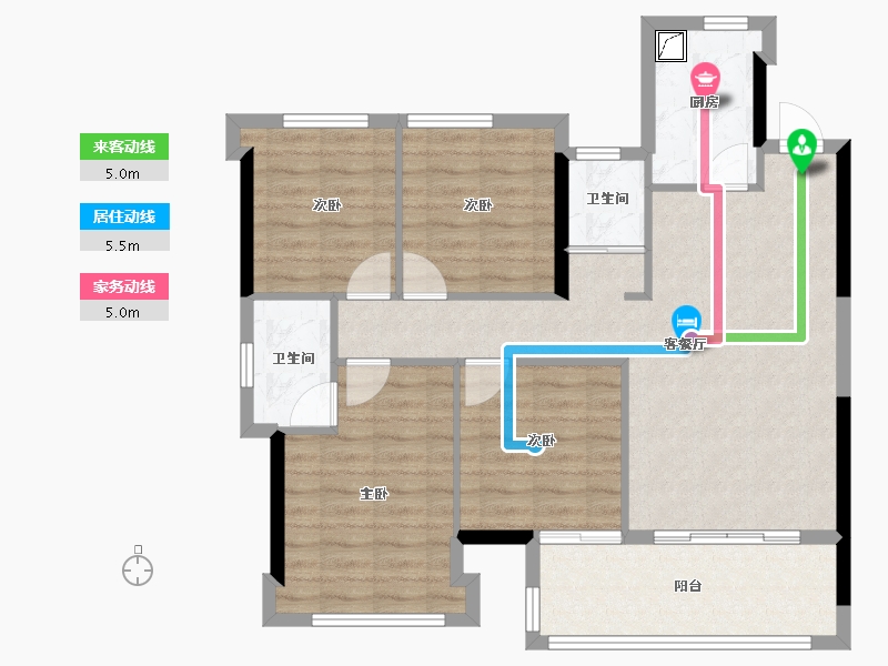 福建省-三明市-盛顺嘉和园-90.39-户型库-动静线