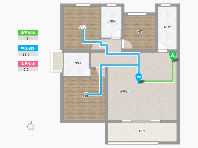 安徽省-蚌埠市-荣盛兰凌御府-98.40-户型库-动静线