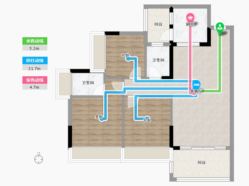 广东省-清远市-远天世纪城-83.04-户型库-动静线