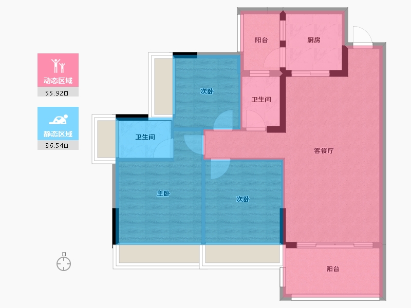 广东省-清远市-远天世纪城-83.04-户型库-动静分区