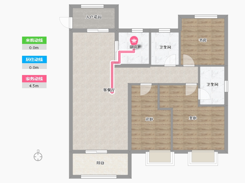 江西省-九江市-融信碧桂园金地·九棠-94.75-户型库-动静线