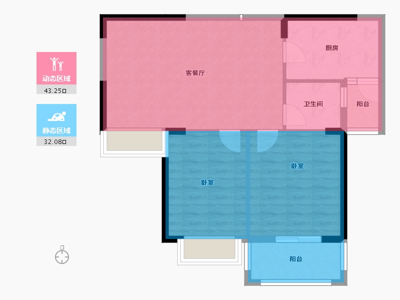 陕西省-安康市-龙湾水境-68.24-户型库-动静分区