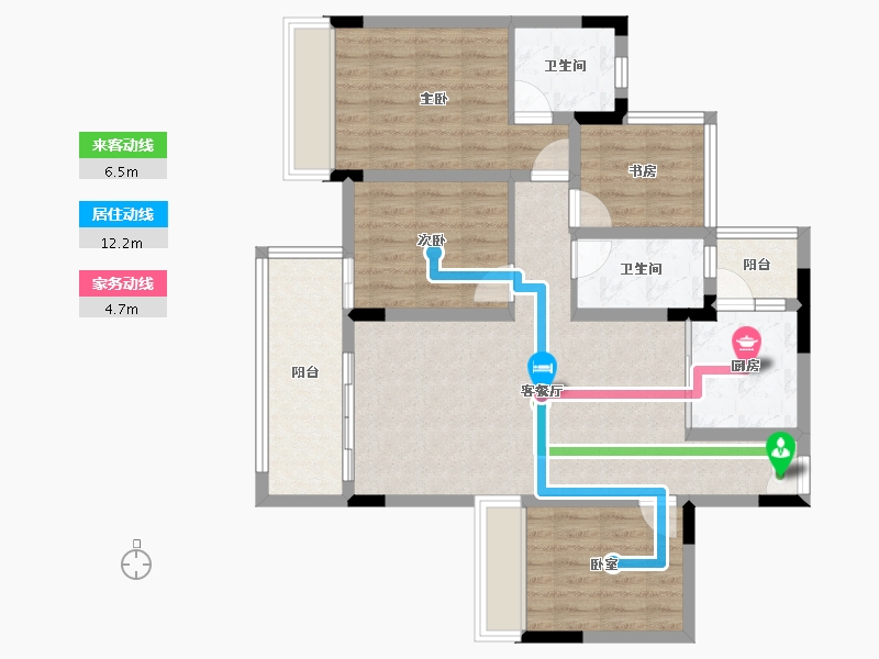 广西壮族自治区-桂林市-交投彰泰漓东新城-91.22-户型库-动静线