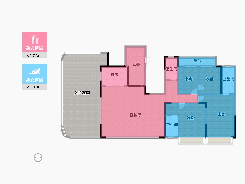 江西省-宜春市-天屿花城云境春墅-215.48-户型库-动静分区