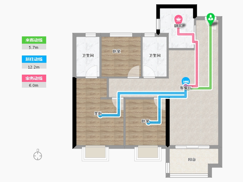 福建省-三明市-福建一建锦绣世家-79.20-户型库-动静线