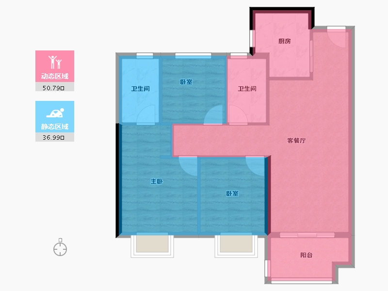 福建省-三明市-福建一建锦绣世家-79.20-户型库-动静分区