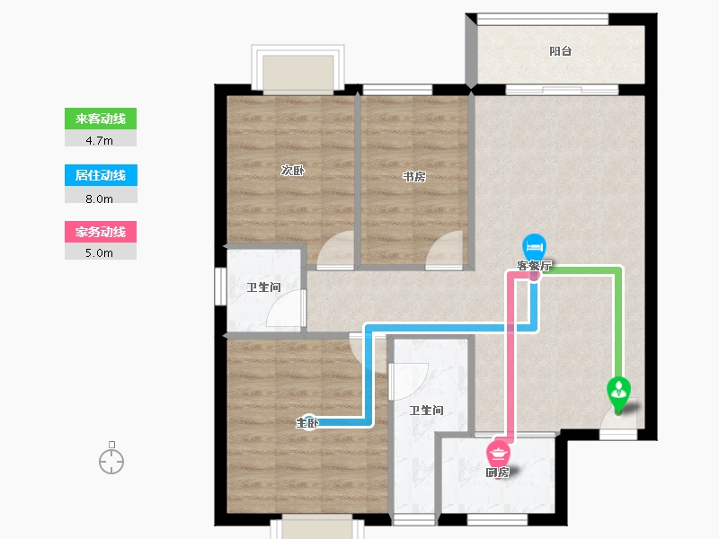 湖北省-十堰市-福泽嘉苑-77.51-户型库-动静线