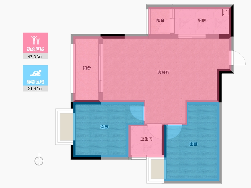 贵州省-遵义市-林达大院-57.17-户型库-动静分区