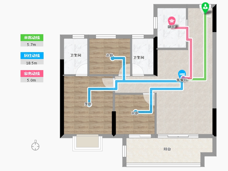 福建省-三明市-永嘉天地翰林府-73.60-户型库-动静线